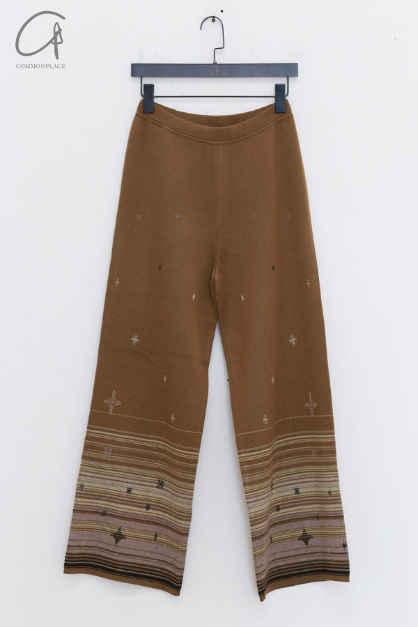 SWAYING 25 Early Spring V-neck snowflake jacquard pullover / straight pants SW-SW25PS3B11-LV Green pants SW25PS1T13 SW25PS3B11